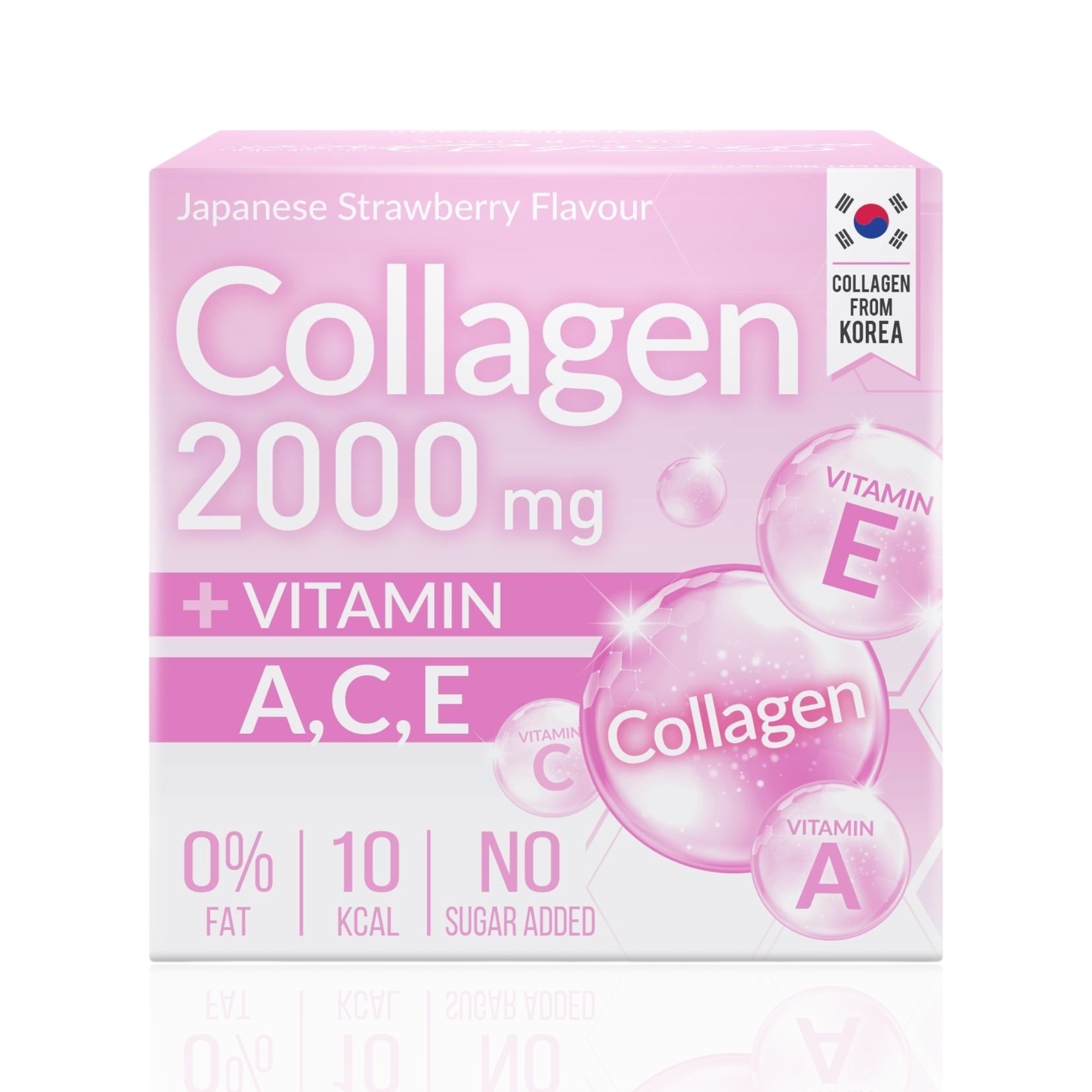 Fresh Dose Food Supplement with Collagen and Vitamins A, C, E, Strawberry Flavor