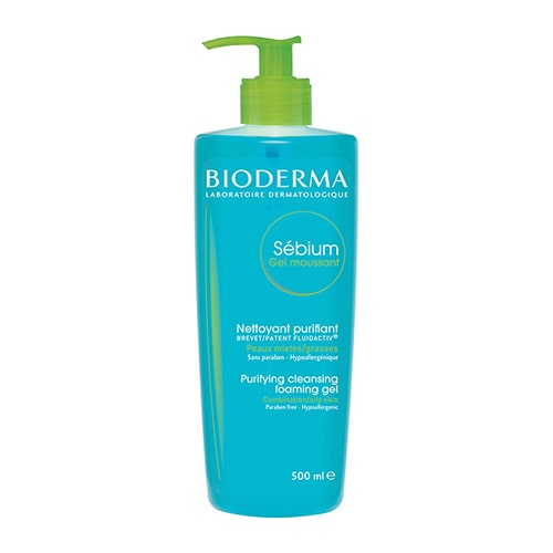 Bioderma Sebium Foaming Gel Cleanser for Oily and Combination Skin - 500 ml