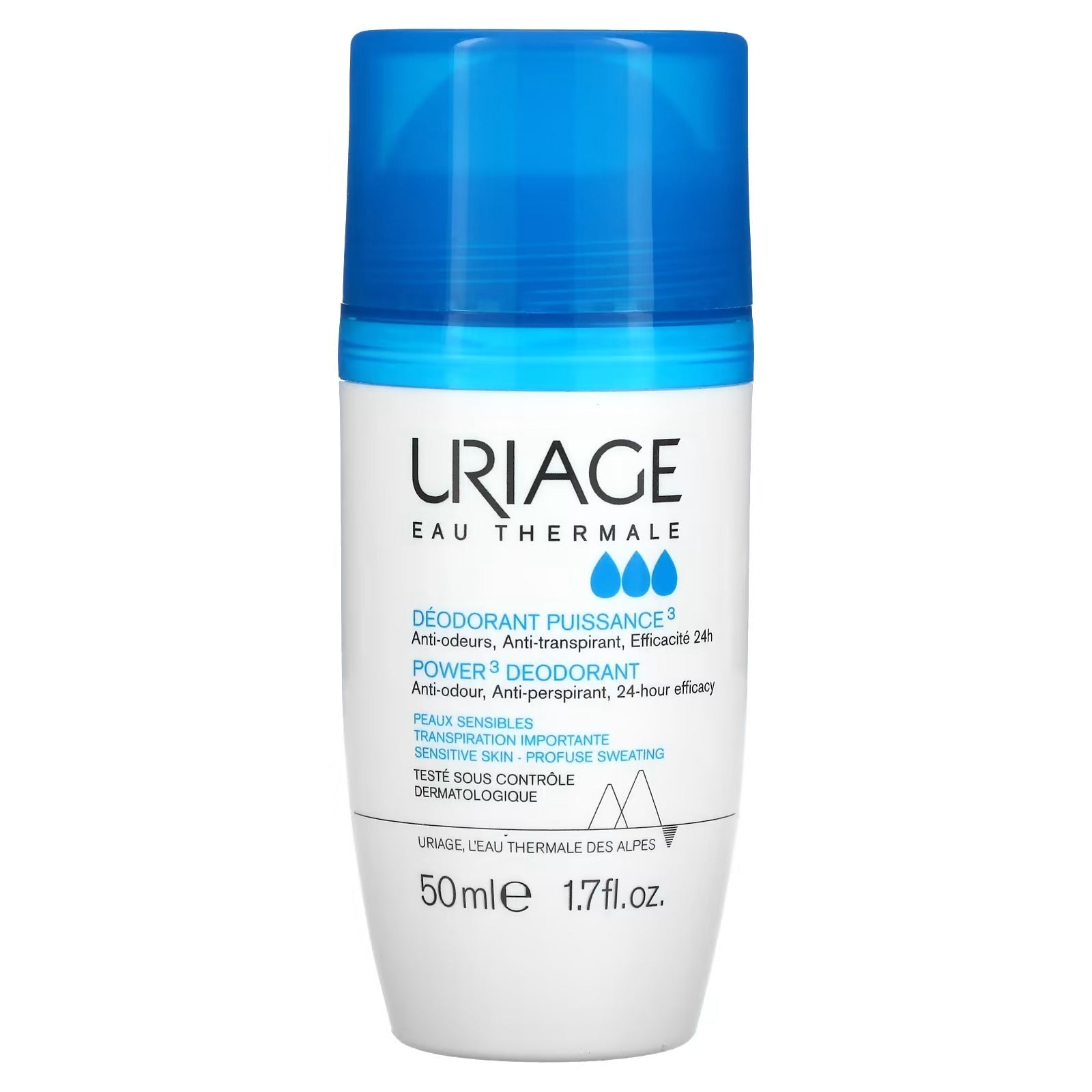 Uriage Power 3 Deodorant for Very Sweaty Skin - 50ml