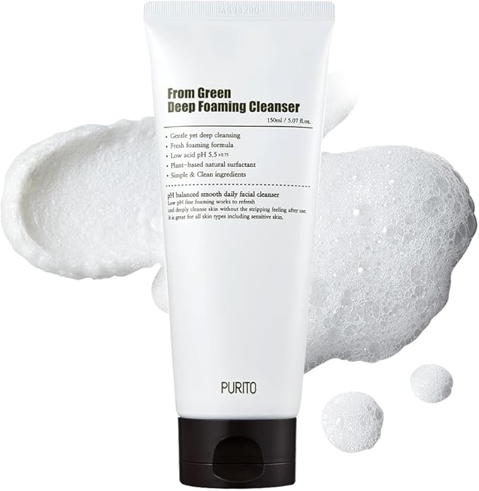 Purito Deep Foaming Cleanser with Green Tea Extract - 150ml