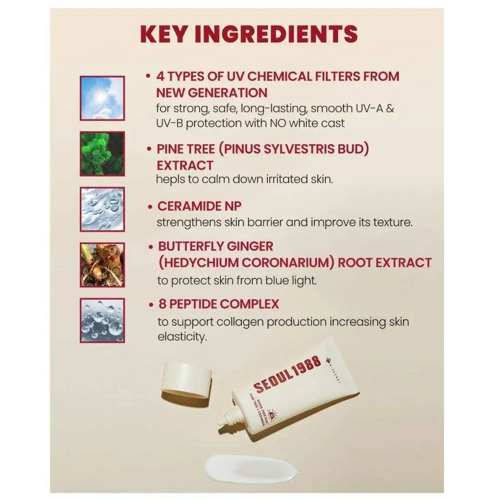 K-Secret Seoul 1988 Sunscreen Cream with Pine Extract and Ceramide