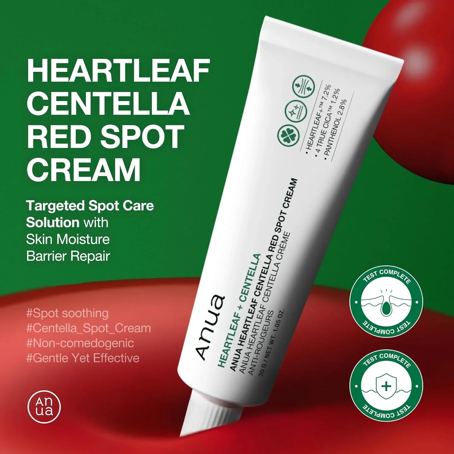 ANOWA Hartleef Centella Soothing Cream for Red Spots - 30g