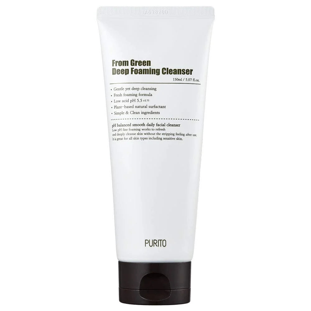 Purito Deep Foaming Cleanser with Green Tea Extract - 150ml